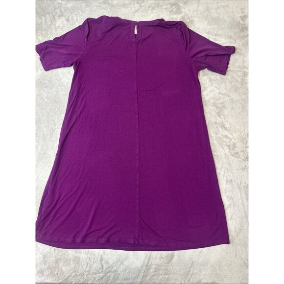 Women’s Eileen Fisher Dress Purple Stretch Size Medium - Picture 12 of 13